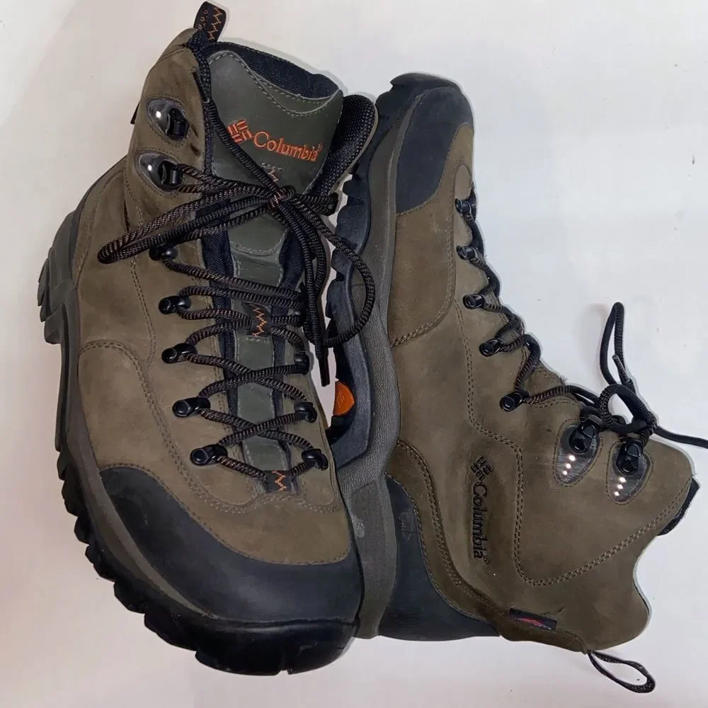 Columbia Men's Green and Black Outdoor Boots Gray Green Black Size 14.0 USA
